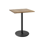 Cane-Line - Cafebordsunderrede - Go - Lava Grey/bordsskiva 72X72 cm - Drop, Go - Teak - Småbord & Sidobord utomhus - Träfärgad,Grå