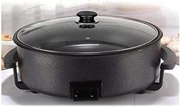 Hometronix Multi Cooker Pot Electric Frying Pan Glass Lid Paella Pizza 42Cm 1500