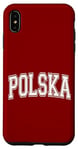 Coque pour iPhone XS Max Polska Pologne Varsity Style maillot de sport