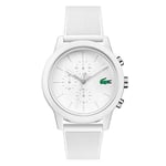 Lacoste Chronograph Quartz Watch for Men with White Silicone Bracelet - 2010974