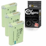 Ex-Pro Digital Camera Battery x3 1910mAh NB-12L NB12L for Canon LEGRIA mini X