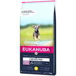 3 kg / 12 kg Eukanuba Grain Free -koiranruokaa erikoishintaan! - 12 kg Puppy Small / Medium Breed Chicken