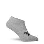 Reebok UNISEX Active Foundation ANKLE SOCKS, medium grey heather, XL