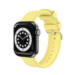Compatible avec Apple Watch 41 mm 45 mm 38 mm 40 mm 42 mm 44 mm Bracelet de sport en silicone souple compatible avec Apple Watch SE/iWatch Series 7 6 5 4 3 2 1 (jaune), citronier, 42 mm/44 mm/45 mm