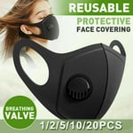 Breathable Air Flow Non Surgical Mask Washable Face Mouth Protection Filter Uk