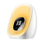 groov-e Curve Touch Control FM Radio Alarm Clock with LED Lamp Wake-Up Light &