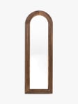 Gallery Direct Modesto Full-Length Arched Wooden Wall Mirror, 163 x 54cm, Dark Wood