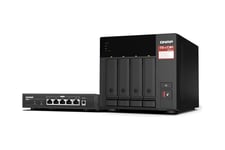 QNAP TS-473A - NAS-server - med QSW-1105-5T switch