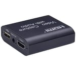 Dcolor 1080P 4K Video Capture Device to USB 3.0 Video Capture Card with 3.5mm Stereo Output for PC OBS Live Broadcast