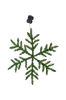Star Trading Krans Snowflake 63cm Grön 63