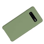 Silicone Case for Samsung Galaxy S10+, Silicone Soft Phone Cover with Soft Microfiber Cloth Lining, Ultra-thin ShockProof Phone Case for Samsung Galaxy S10+ (Green)