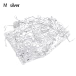 10pcs Organza Pouch Jewelry Bright Flower Gift Bags Silver M