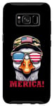 Galaxy S8 Goose 4th July USA Flag Dad Father America Men Funny Boys Case