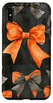 Coque pour iPhone XS Max Nœud De Ruban Noir Gris Orange Coloré Esthétique