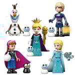 5 st/ set Frozen Series Minifigures Building Blocks Kit, Elsa Anna Mini Action Figures Leksaker för barn