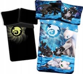 Jerry Fabrics Självlysande Sängkläder How To Train Your Dragon 140X200 Jerry Fabrics
