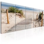 Billede - Beach After Rain - 225 x 90 cm - På italiensk lærred