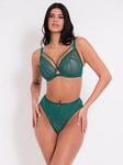 Curvy Kate Scantilly Senses Plunge Bra - Green, Green, Size 32J, Women