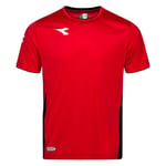 Diadora Trenings T-Skjorte Equipo - Rød/Hvit/Sort Barn T-skjorter unisex
