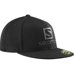 Salomon LOGO CAP FLEXFIT, Men's Running Hat, Perfect for Running, Hiking and Touring, Black