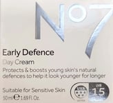 No7 Early Defence Protects & Boosts Young Skin's Day Cream 50ml Brand New(780)