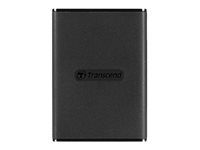 Transcend ESD270C - SSD - 500 GB - ekstern (bærbar) - USB 3.1 Gen 2 - 256-bit AES - svart