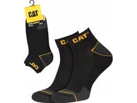 Men's Short Work Socks Cat Zcm0508, Black, Size 39/42, 3 Pairs