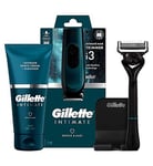 Gillette Intimate Trimmer Starter Set with Razor, Shave Cream and Cleanser
