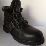Timberland Roll Tops Black Leather Boots Boys,Girls Size 5.5 UK New £37.99