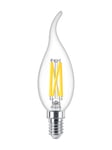 Philips LED-lyspære Classic Candle 3,4W/922-927 (40W) Clear WarmGlow Dimmable E14