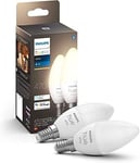 NEW White Smart Light Bulb Candle 2 Pack [E14 Small Edison Screw]