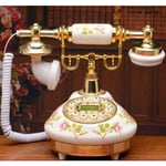 Vintage Landline Telephone Set Ceramic Desk Fixed Phone  Home Office