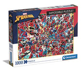 Clementoni Spider-Man Impossible Marvel Spiderman 1000 pièces, Personnage, Dessin animé, Super héros, Puzzle Difficile, Divertissement Adulte-fabriqué en Italie, 39657, Multicolore, Medium