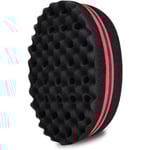 Hårsvampborste, stora hål (14 mm hål) Afro Curl Sponge, dubbelsidig oval magisk twistspolar våghårssvamp för hem och frisör