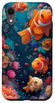 iPhone XR Cute Coral Reef Fishes Pattern Ocean Case