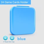 Bleu - Boîte De Rangement Pour Carte De Jeu Nintendo Switch, Étui Rigide Coloré Avec 24 Emplacements Pour Cartouche Pour Accessoires Nintendo Switch Lite