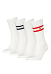 Tommy Hilfiger Men's Crew Socks, White, 43/46 (Pack of 4)