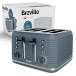 Breville Zen 4-Slice Grey Toaster with High Lift & Wide Slots | Grey & Silver Chrome [VTR027]