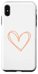 Coque pour iPhone XS Max Couleur de l'année 2024 – Cœur dessiné à la main pêche