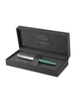 Parker Sonnet Rollerball Pen | Metal & Green Lacquer with Palladium Trim | Fine Point Black Ink | Gift Box