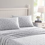 Laura Ashley Accueil – Draps de lit en Flanelle de Coton brossé pour Plus de Douceur et de Confort (Bois restwood, lit Double)