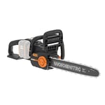 WORX NITRO - Tronçonneuse Brushless sans fil - 2x20V - 4Ah - WG385E.9 ( Livrée sans batterie ni chargeur, coupe 40 cm, vitesse 18m/s, autolubrification et tension auto, capot de protection et chaine)