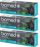 Biomed Charcoal Natural Toothpaste for Triple Whitening and Gum Care 100 g pack