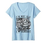 Womens I'm Not Old I'm Classic , Old Car Driver USA NewYork V-Neck T-Shirt