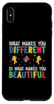 Coque pour iPhone XS Max Ce qui vous rend différent, c'est ce qui vous rend belle autisme
