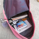 School Bag For Teenage Solid Backpack Schoolbag Women Student 5p Beige