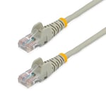 StarTech.com Cat5e Ethernet Cable - 3 ft - Gray- Patch Cable - Snagless Cat5e Cable - Short Network Cable - Ethernet Cord - Cat 5e Cable - 3ft (45PATCH3GR)
