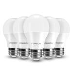 E27 LED Light Bulb, STANBOW 9W 800lm Edison Screw in Light Bulbs 60w 40w Equivalent, 3000K Warm White No Noise, GLS Energy Saving Lightbulbs, Non-dimmable, Pack of 5