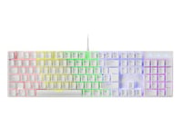 Mars Gaming MK422 Blanc, Clavier Mécanique Gaming RGB, Antighosting, Switch Mécanique Rouge, Langue Portugaise