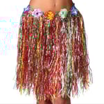 Flerfärgad Hawaii Hula Kjol